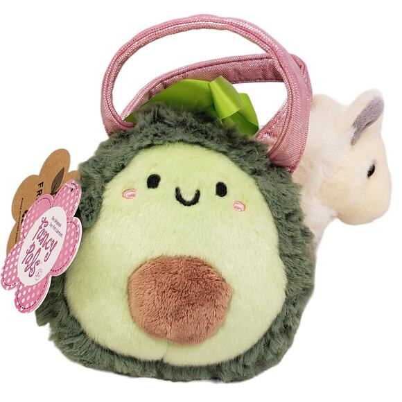 Aurora Fashionable Fancy Pals Foodie Avocado Stuffed Animal Llama Purse 6" - Picture 1 of 11